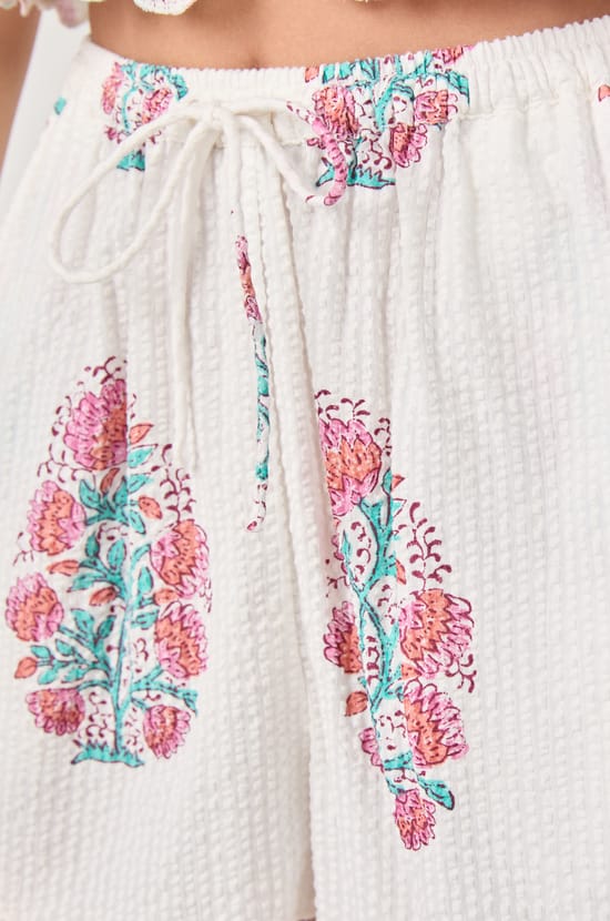 Pyjama-Shorts aus Baumwolle mit Print;${refinementColor}