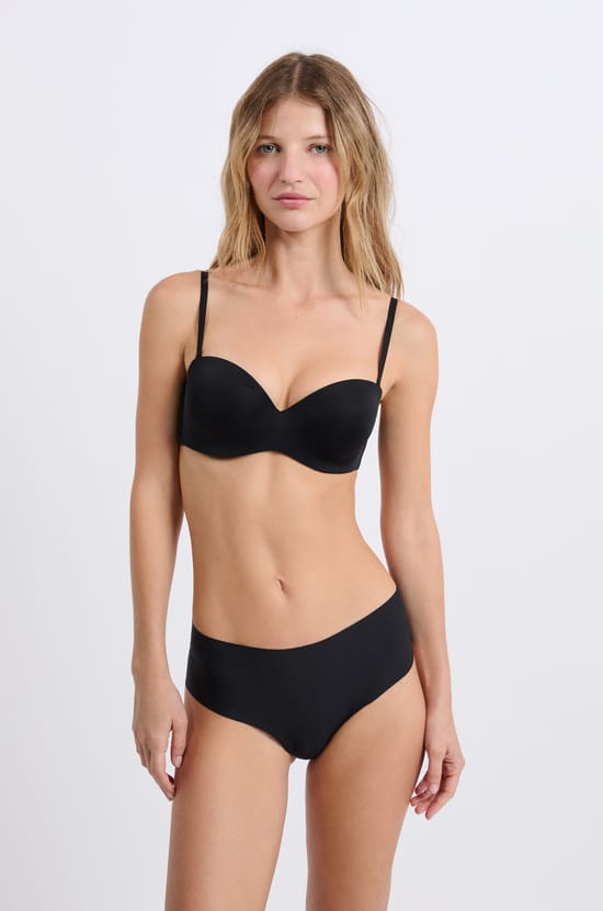 Wireless Strapless Bra in Microfiber;${refinementColor}