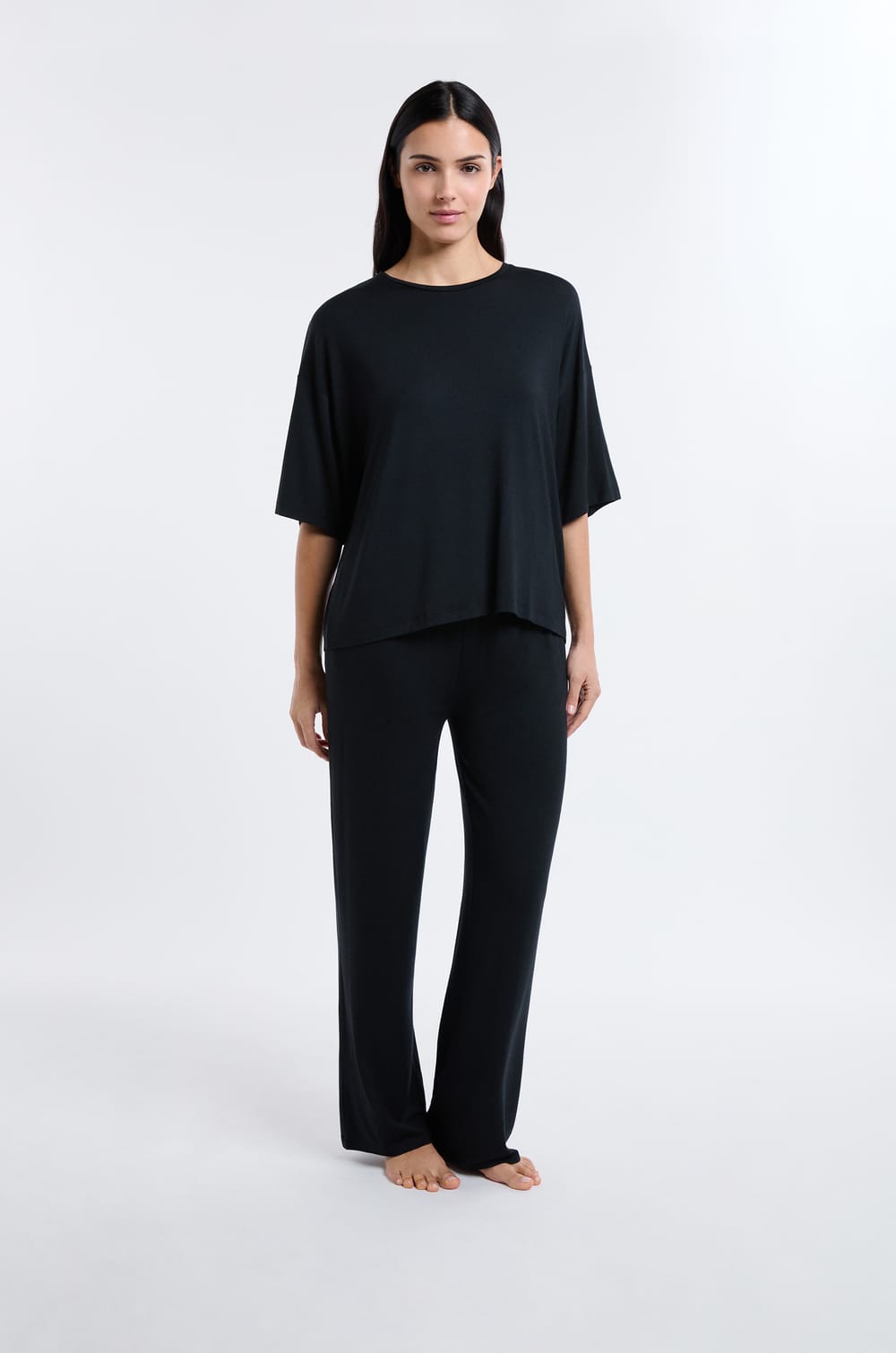 T-shirt de pyjama en modal;${refinementColor}