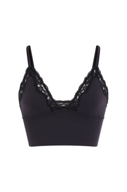 Soutien-gorge triangle en microfibre et dentelle;${refinementColor}
