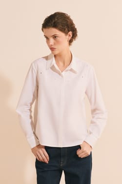 Chemise avec broderie en coton;${refinementColor}