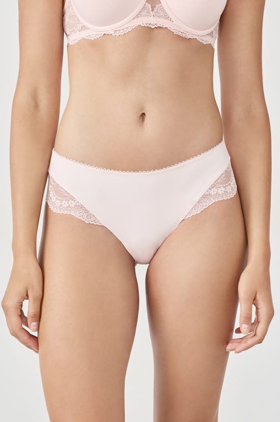 Microfiber and Lace Hipster;${refinementColor}