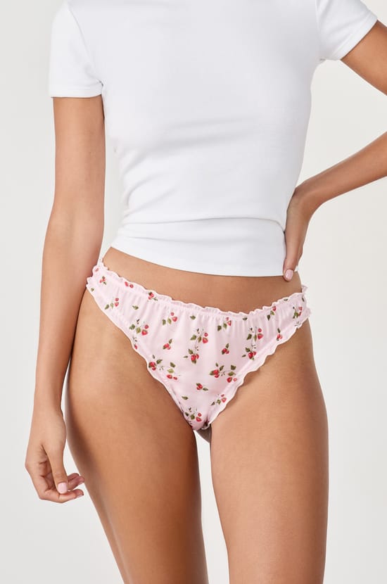 Printed satin tanga;${refinementColor}