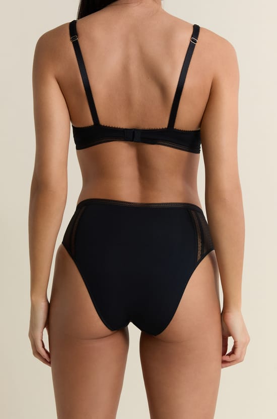 Culotte midi avec d&eacute;tails en dentelle;${refinementColor}