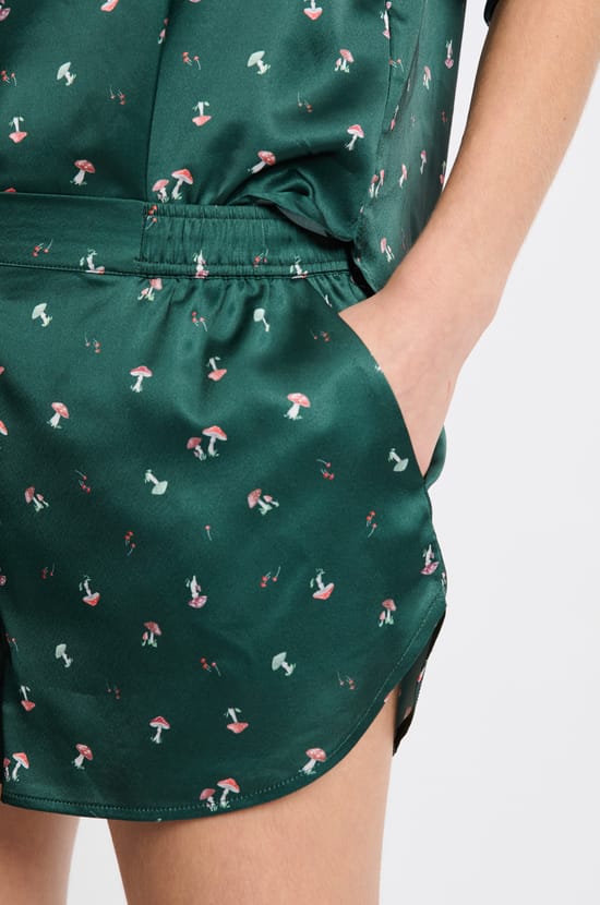 Pyjama 2 pièces à motifs effet satin;${refinementColor}