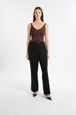 Geribbeld iriserend tanktop;${refinementColor}