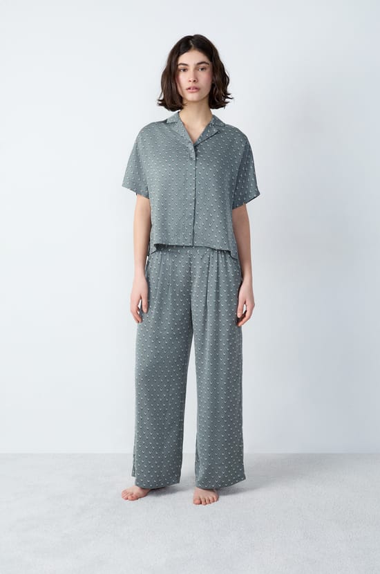 Short-Sleeved Pyjama Shirt;${refinementColor}