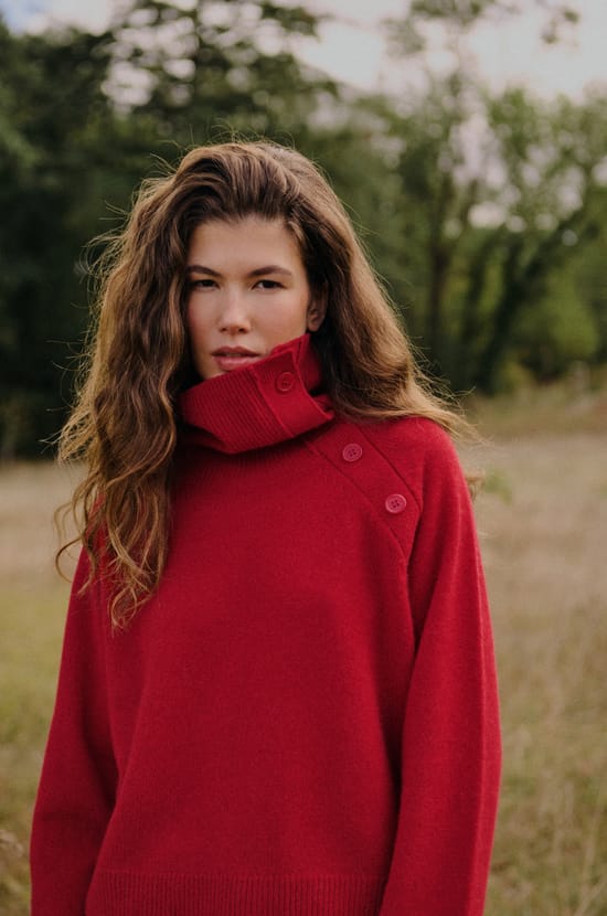 Pull col montant 100% cachemire;${refinementColor}