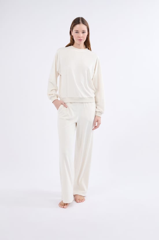 Sweatshirt de pyjama à manches longues;${refinementColor}