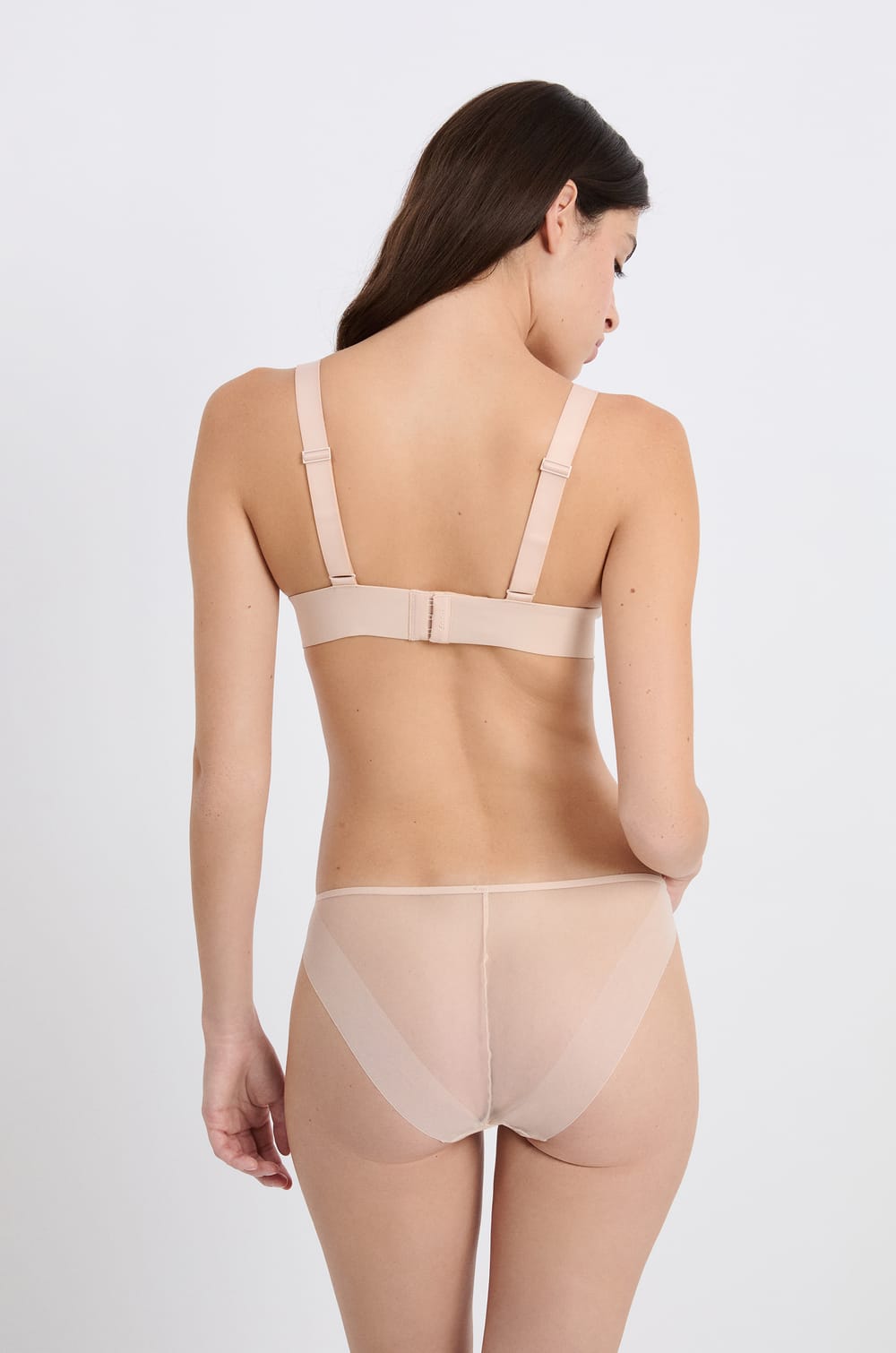 Soutien-gorge triangle sans armatures en tulle;${refinementColor}