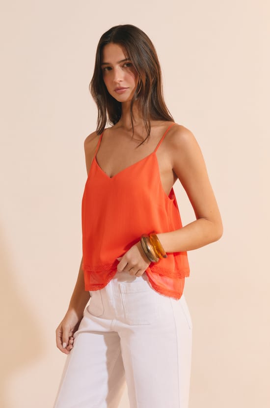 Caraco avec d&eacute;tails transparents;${refinementColor}