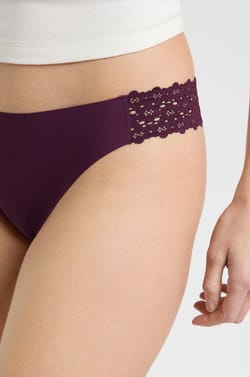 Microfibre and Lace Brief;${refinementColor}