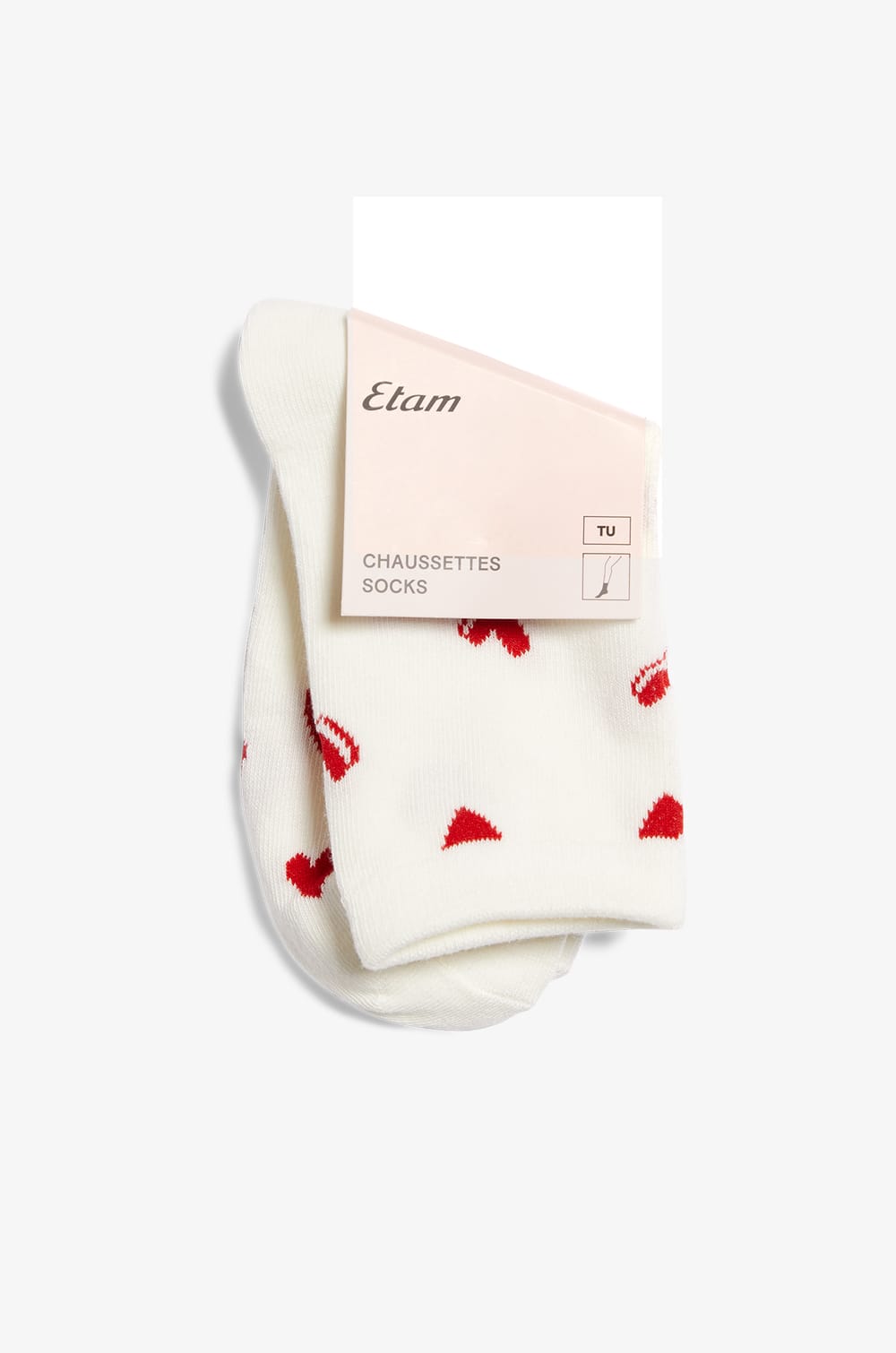 Chaussettes motifs coeurs;${refinementColor}