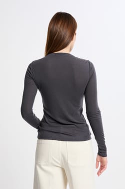 T-shirt thermique col roulé avec laine;${refinementColor}