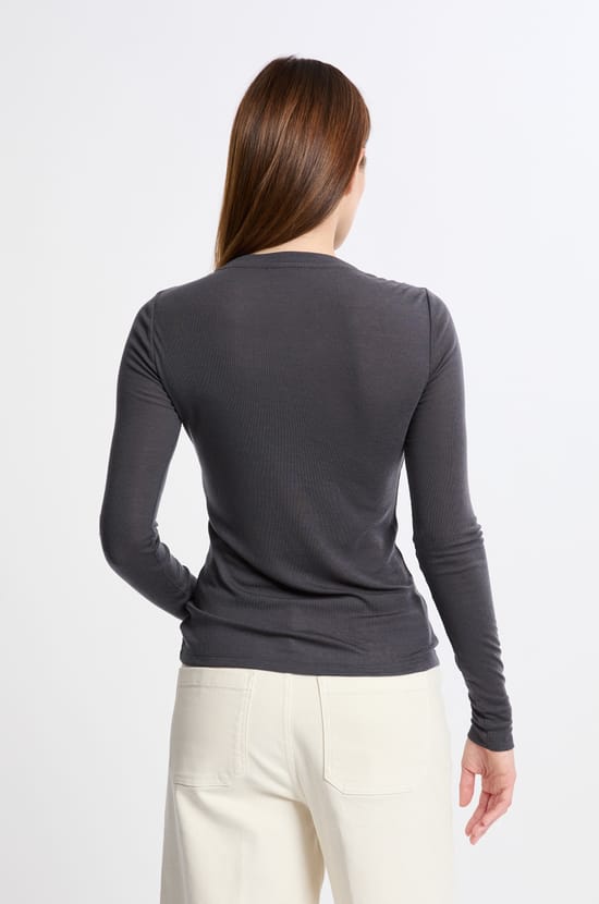 T-shirt thermique col roulé avec laine;${refinementColor}