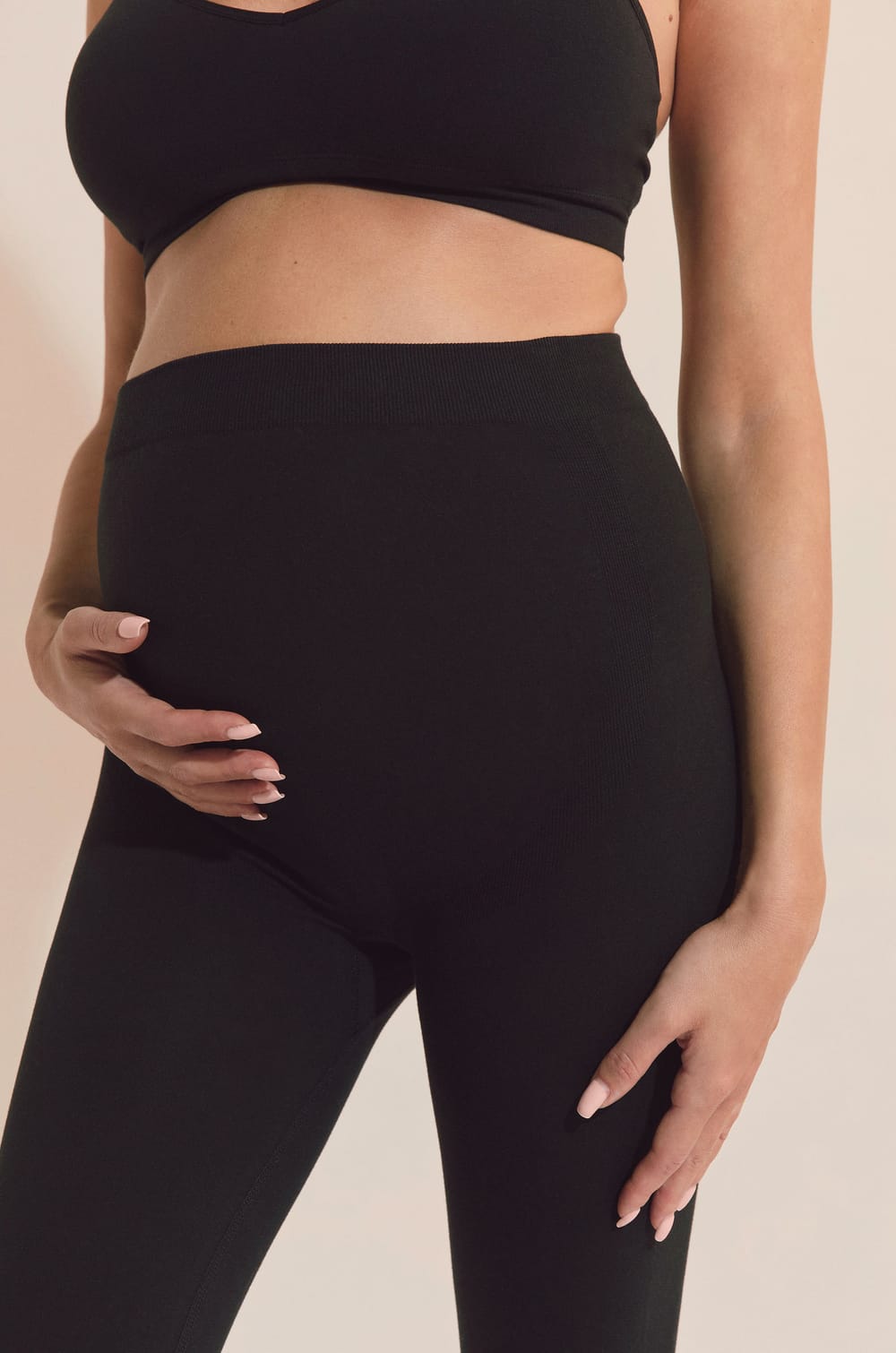 Legging de maternit&eacute; avec coton;${refinementColor}