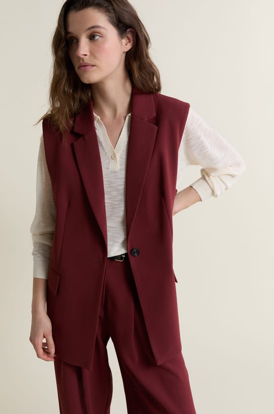 Veste tailleur sans manches;${refinementColor}