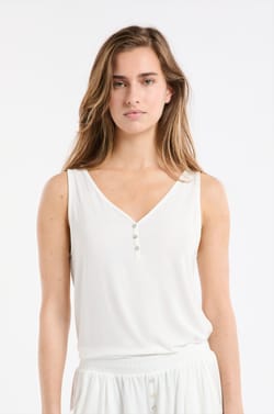 Camiseta sin mangas lisa de modal;${refinementColor}