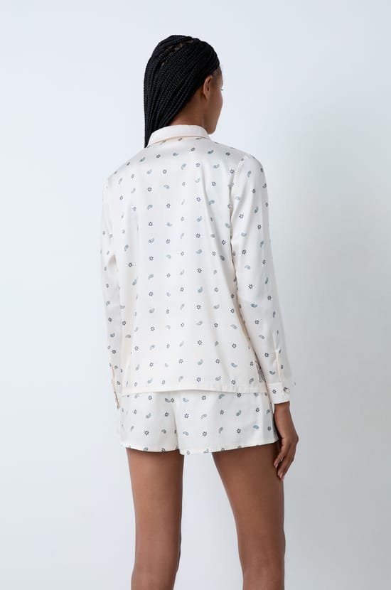 Patterned Pyjama Shirt;${refinementColor}