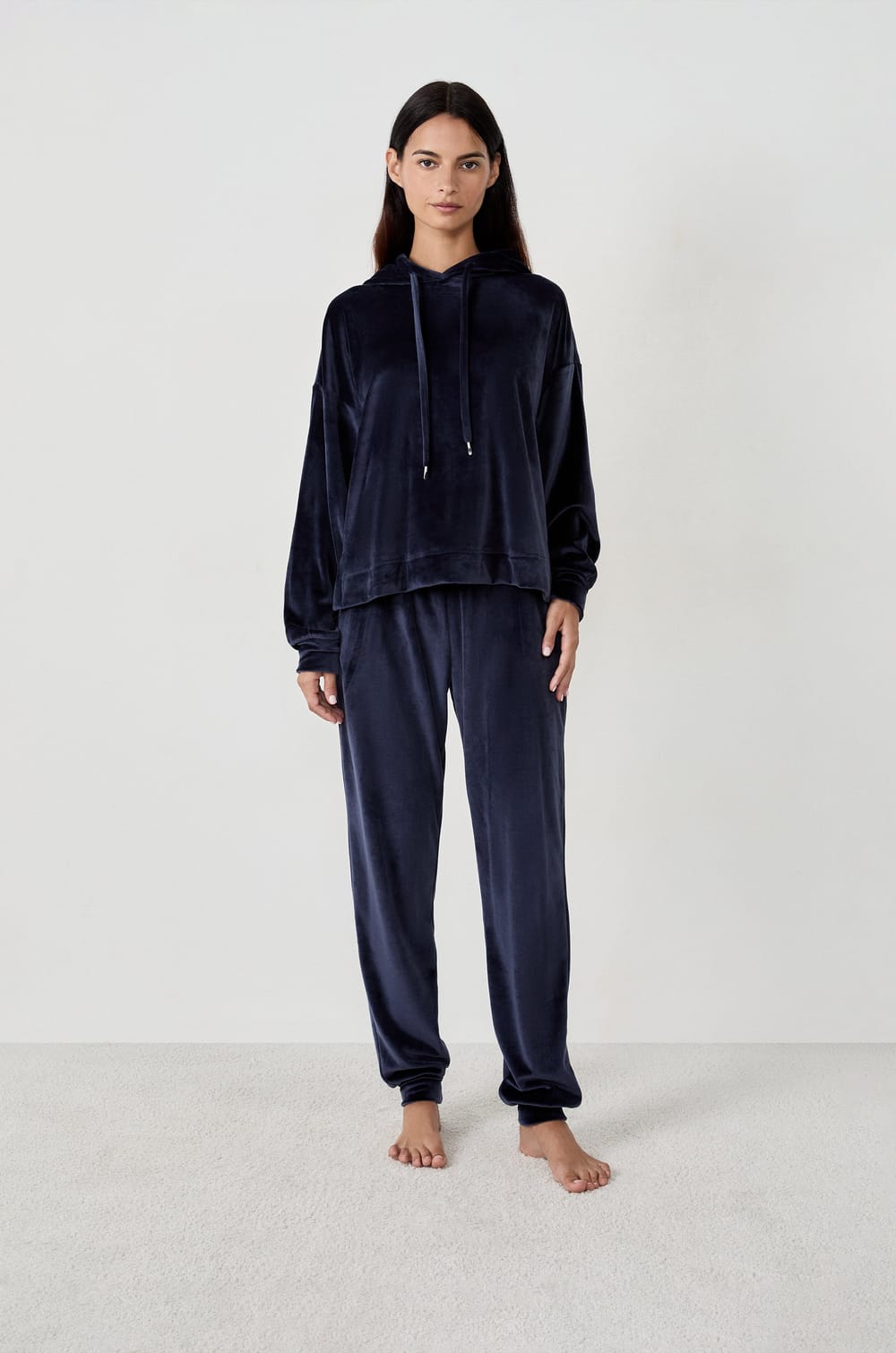 Pantalon de pyjama effet velours;${refinementColor}