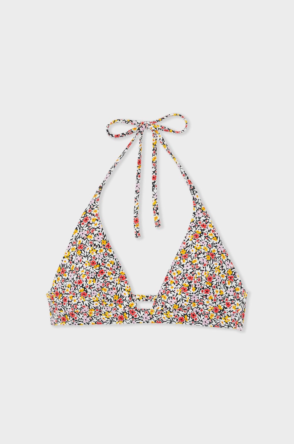 Haut de maillot triangle fleuri;${refinementColor}