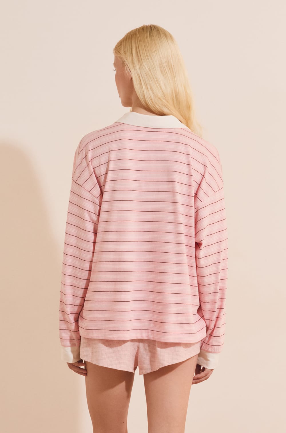 Katoenen T-shirt met strepen;${refinementColor}