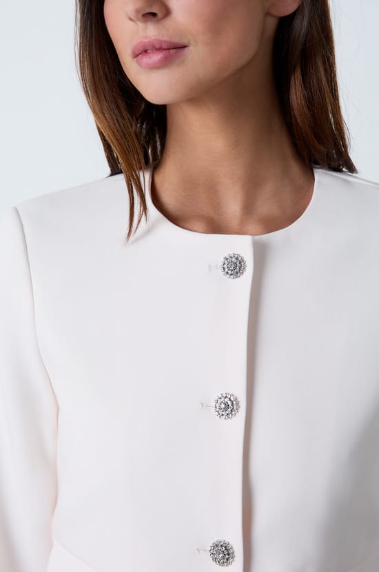 Jacket with jewel buttons;${refinementColor}