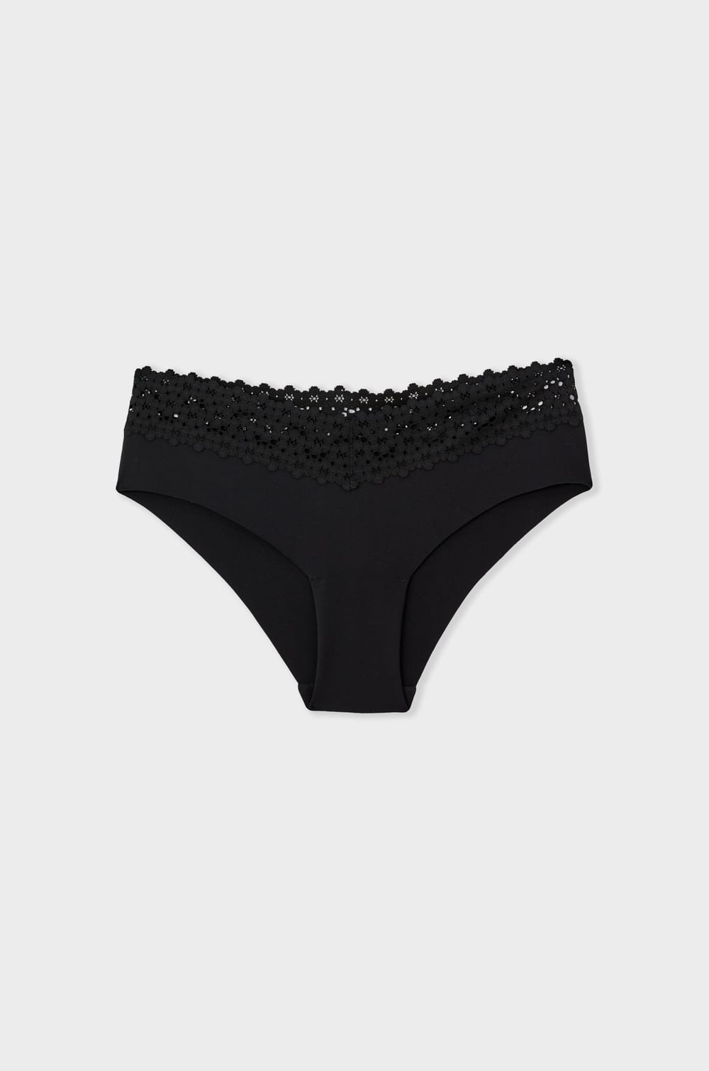 Braga brasile&ntilde;a en forma de V de microfibra y encaje;${refinementColor}