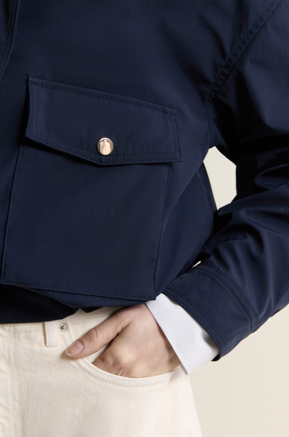 High Neck Jacket;${refinementColor}