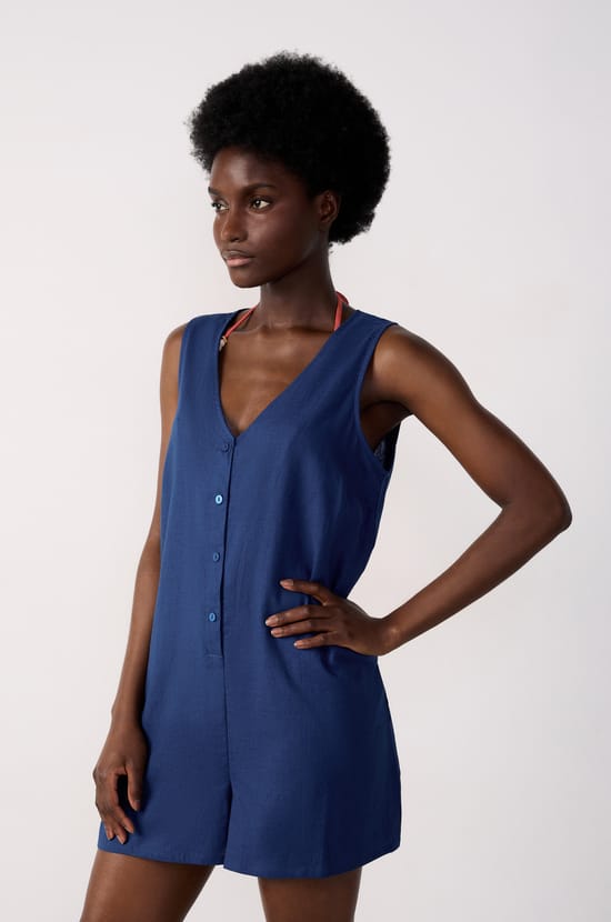 Jumpsuit corto de playa;${refinementColor}