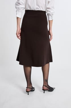 Jupe évasée en maille fine;${refinementColor}