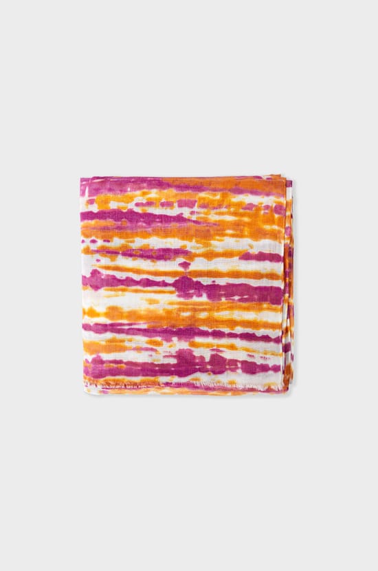 Multicoloured cotton scarf;${refinementColor}