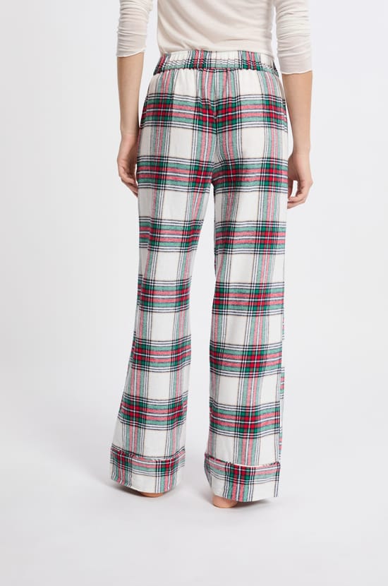Pantalon de pyjama &agrave; carreaux en coton;${refinementColor}