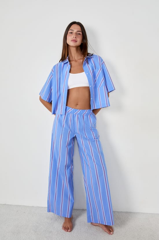 Striped Pyjama Trousers;${refinementColor}
