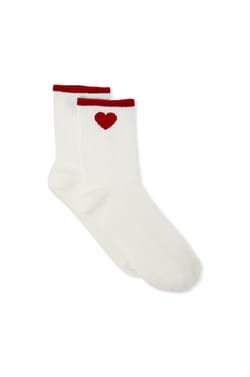 Chaussettes avec coton &agrave; motif coeur;${refinementColor}