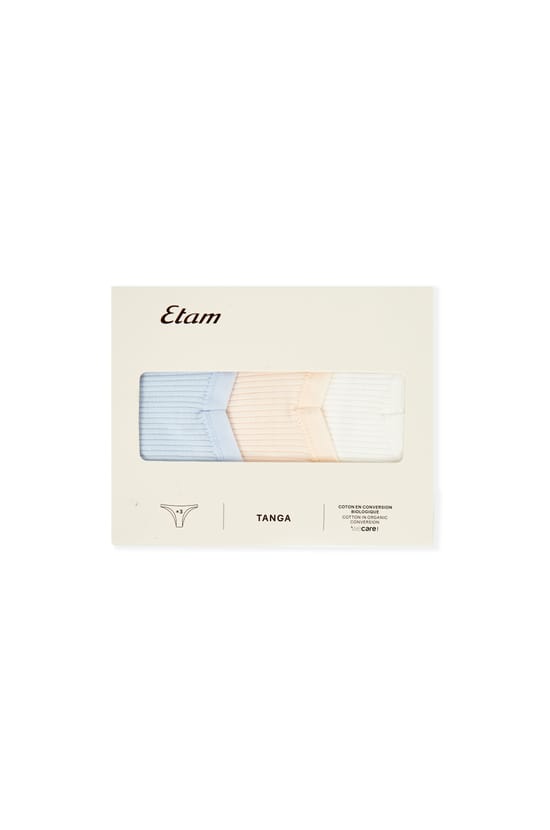 Pack of 3 Cotton Tangas;${refinementColor}
