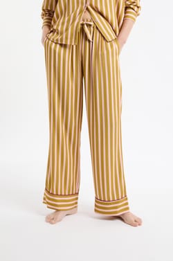 Pantalon de pyjama bicolore &agrave; rayures;${refinementColor}
