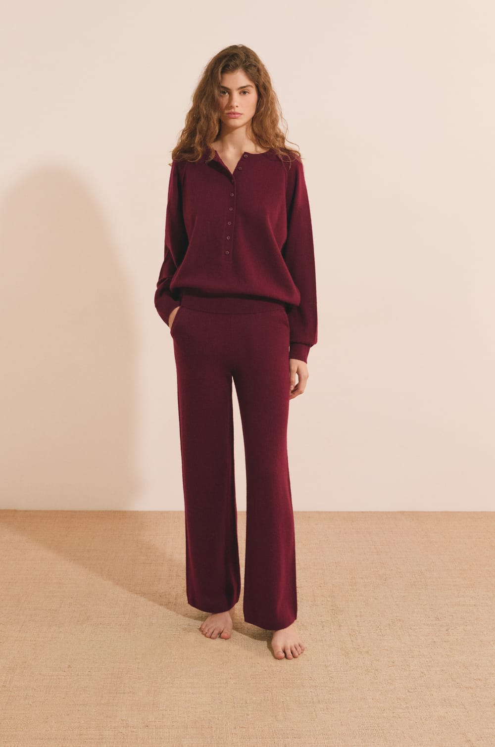 Pull avec boutons 100% cachemire;${refinementColor}