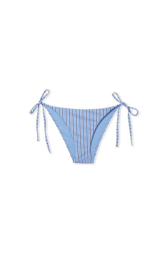 Bas de maillot de bain bikini &agrave; nouer &agrave; rayures;${refinementColor}