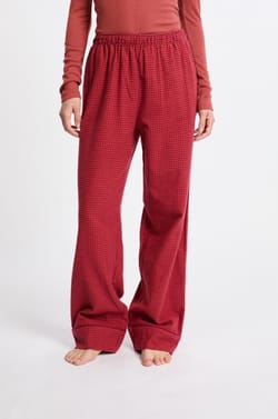 Pantalon de pyjama à carreaux en coton;${refinementColor}