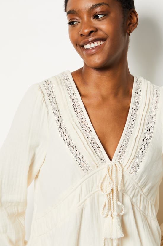 Long-sleeved Cotton Top;${refinementColor}