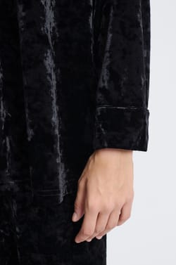 Velvet Pyjama Shirt;${refinementColor}