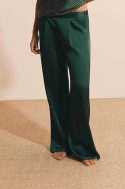 Pantalon de pyjama satin&eacute;;${refinementColor}