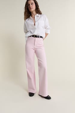 Pantalon droit taille haute;${refinementColor}