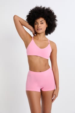 Short boyleg sans coutures avec coton;${refinementColor}