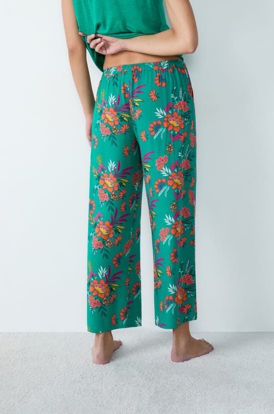 Pantalón de pijama estampado;${refinementColor}