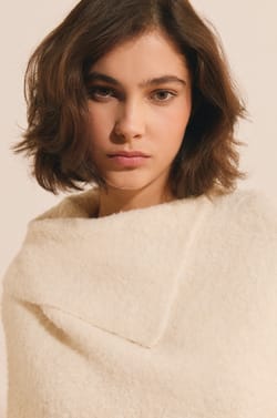 Top &agrave; col foulard avec laine;${refinementColor}