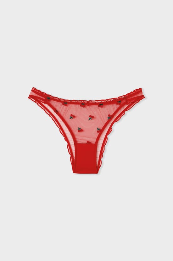 Culotte avec broderie fraise;${refinementColor}
