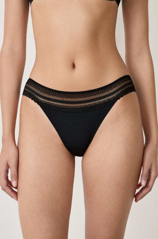 Lace and Microfiber Brief;${refinementColor}
