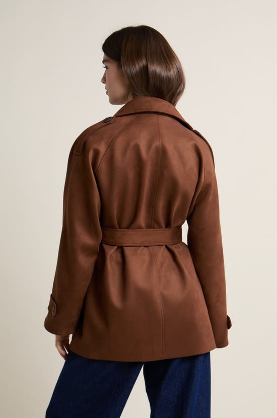 Trench mi-long ceintur&eacute;;${refinementColor}